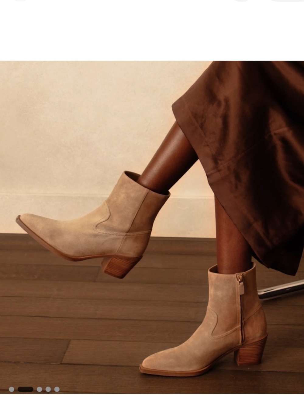 Dolce Vita Suede Ankle Boots in Taupe - Women's Chelsea Heel Boot